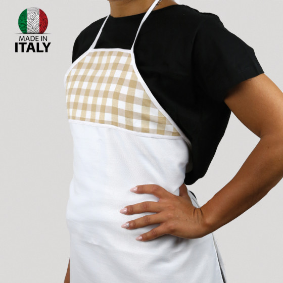 White apron with CAMPAGNOLA...