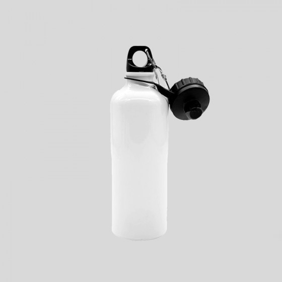 Water bottle 750 ml. with DOUBLE SCREW CAP and carabiner