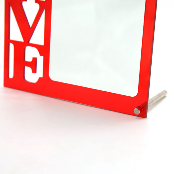 Cornice in PlexiGlass RED LOVE 17x18 cm.